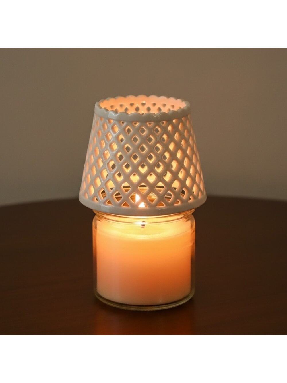 Home Interiors Cottage Decor Lattice Jar Candle Shade Topper